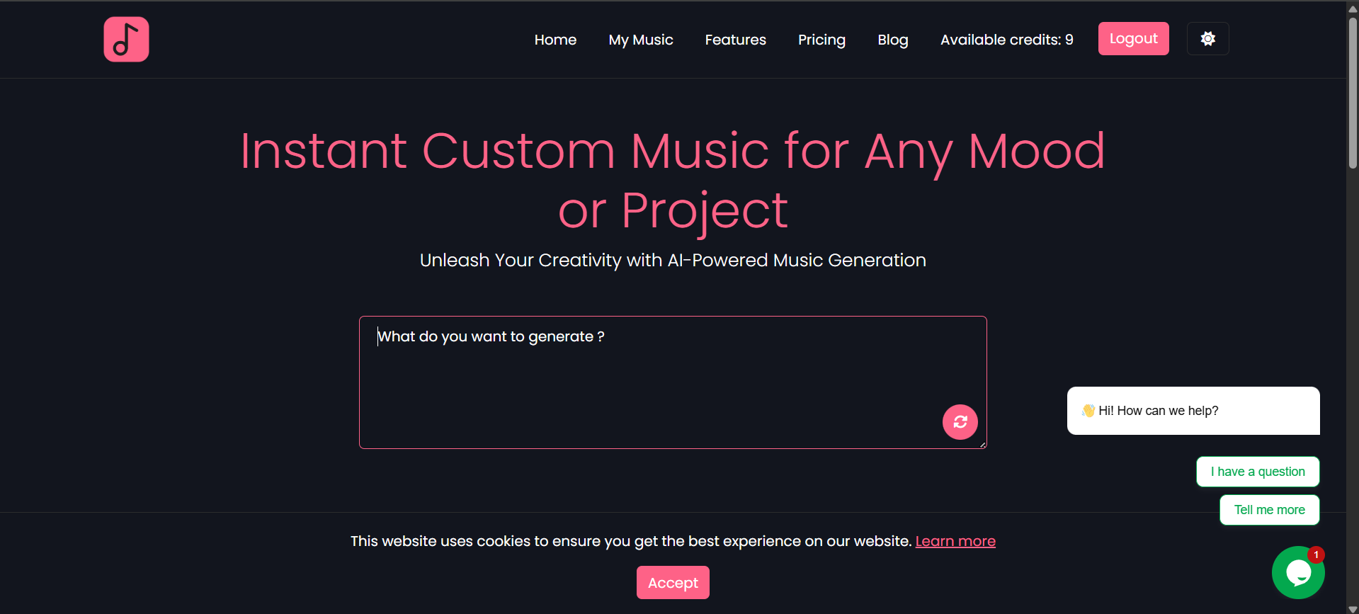 Screenshot of TuneText